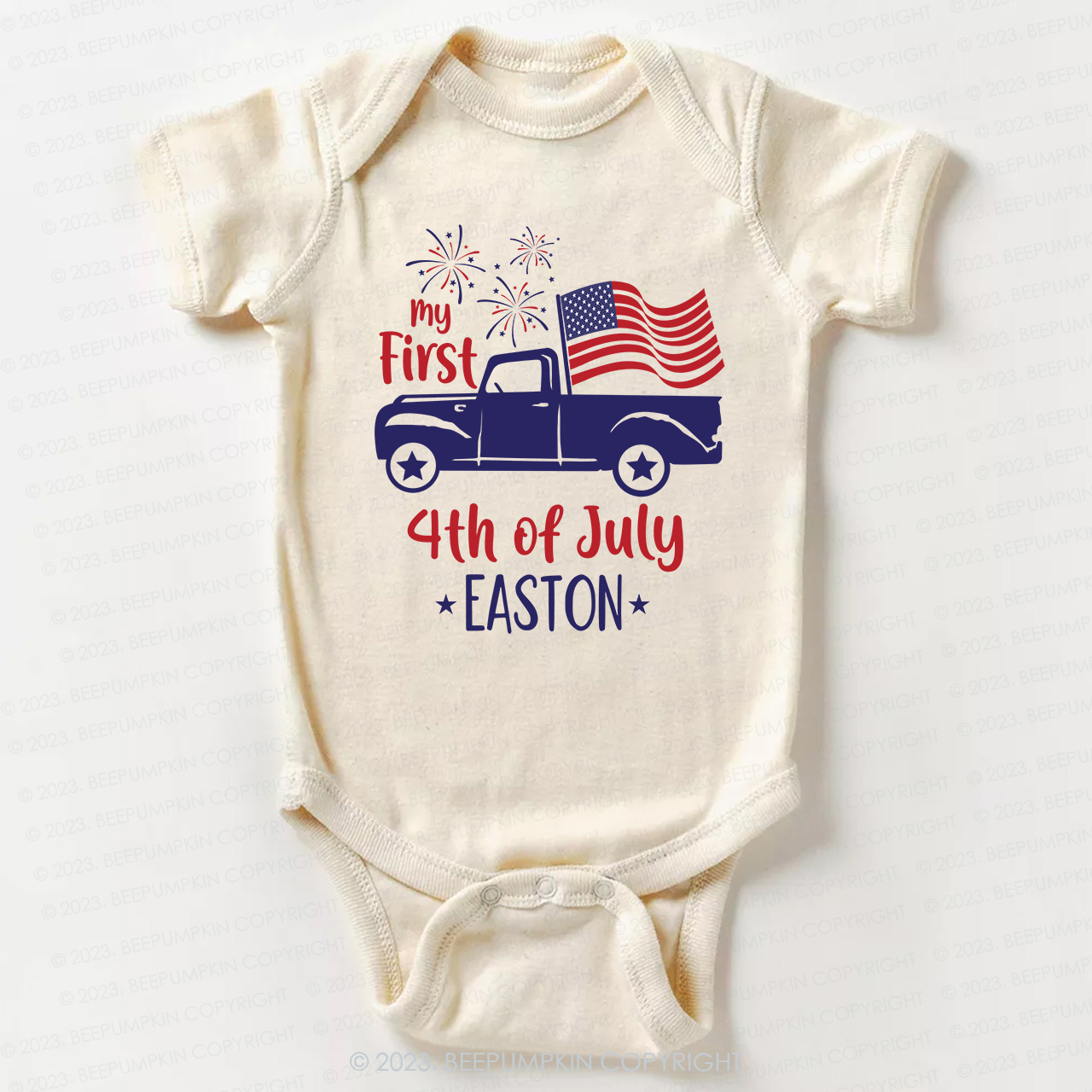 Personalized Baby's First 4th Of July Bodysuit For Baby