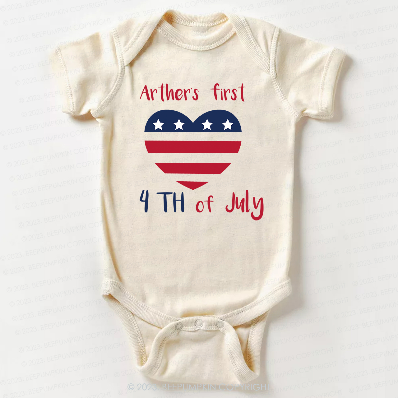 Personalized Baby's First 4th Of July Bodysuit For Baby Sale-Beepumpkin™
