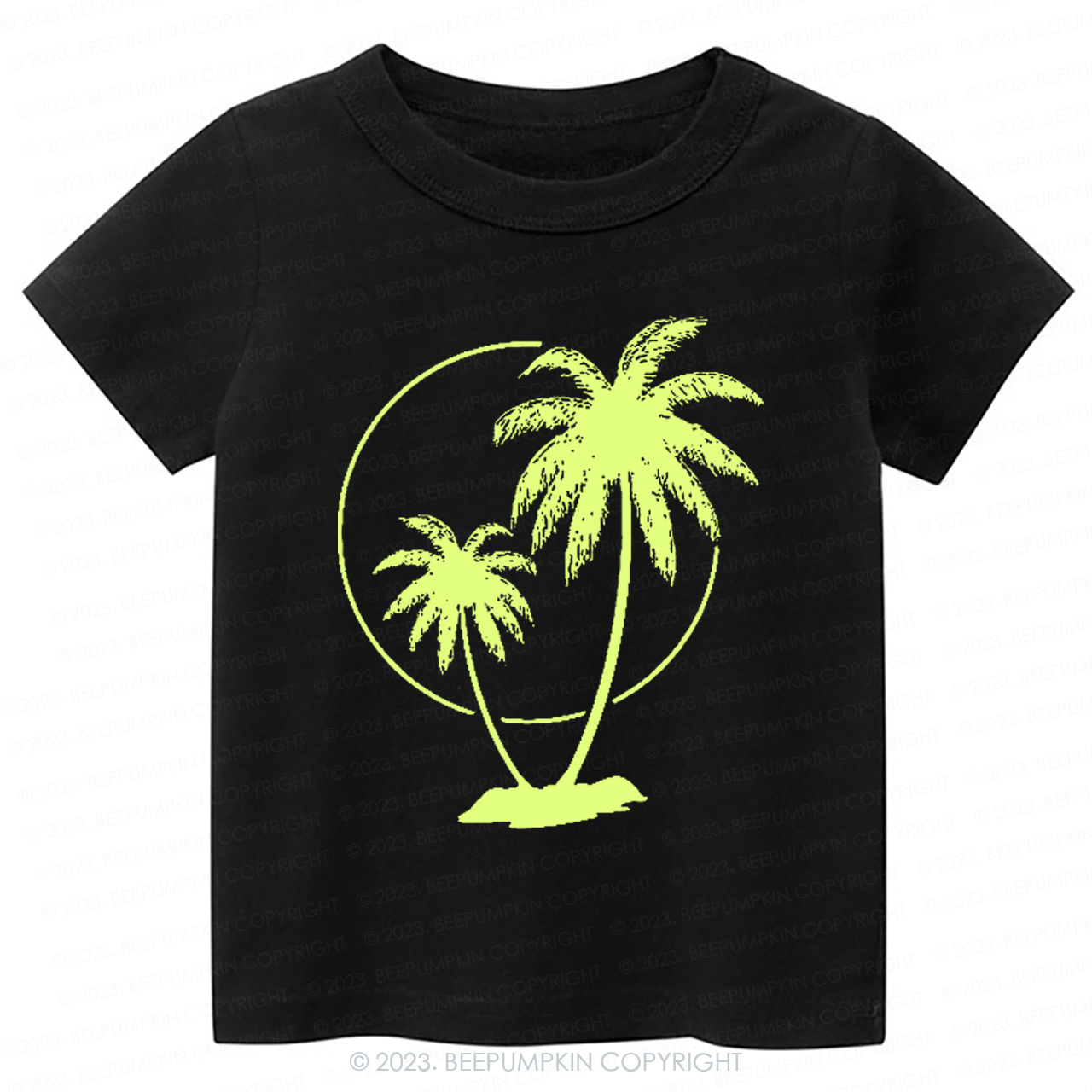 Palm Trees With Sun Kids Shirt