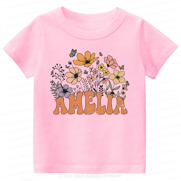 Personalized Girl Toddler&Kids Tees 