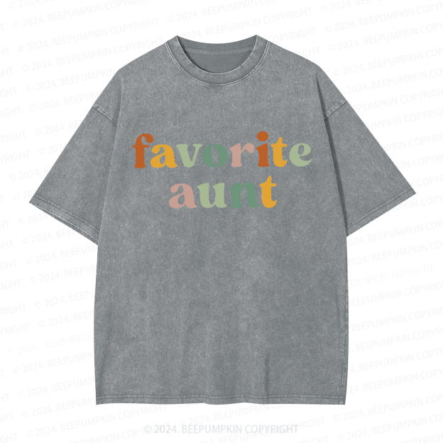 Favorite Aunt Gift Aunt Washed Tees