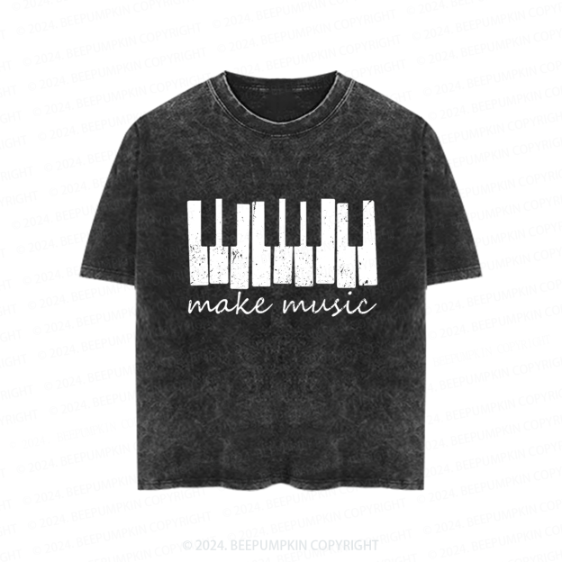 Make Music Toddler&Kids Washed Tees          
