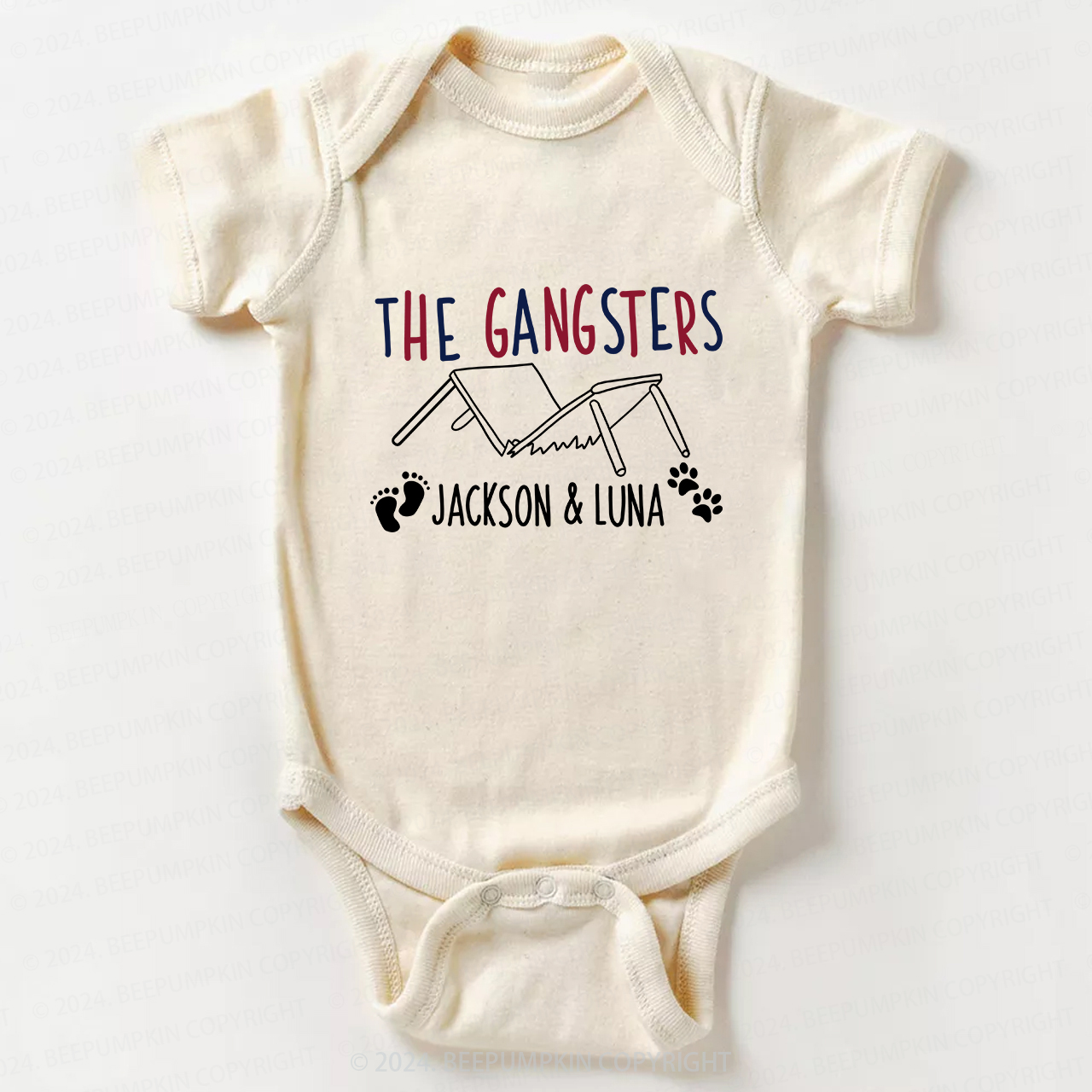 Personalized The Gansters Baby Bodysuit For Baby 