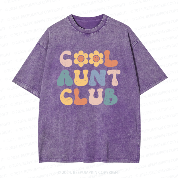 Cool Aunt Club Auntie Washed Tees
