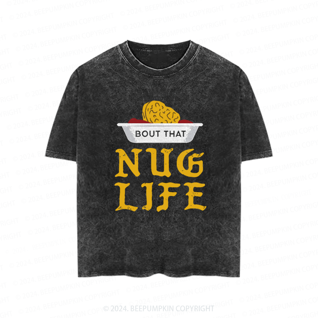Nug Life Funny Chicken Nugget Toddler&Kids Washed Tees          