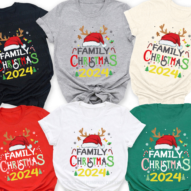 2024 Family Christmas Santa Shirts For Family Members