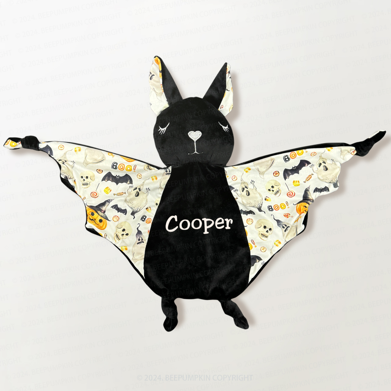 Personalized Halloween Baby Bat Security Blanket