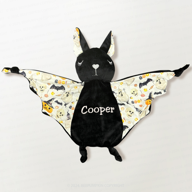 Personalized Halloween Baby Bat Security Blanket