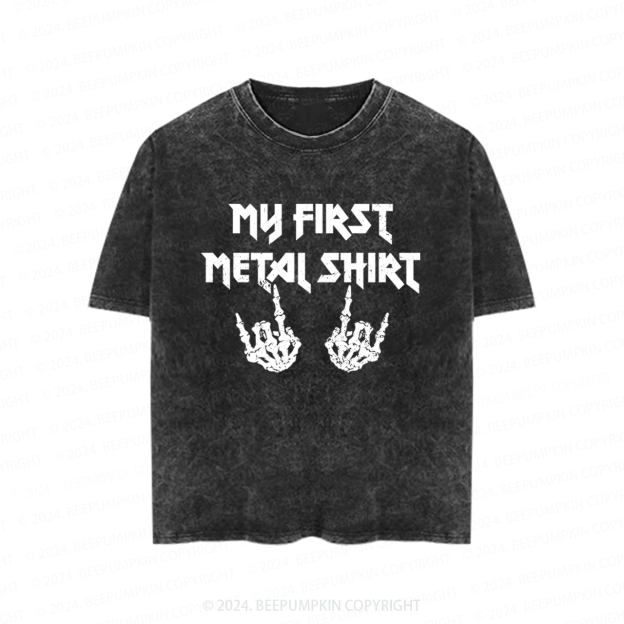 My First Metal Shirt Toddler&Kids Washed Tees          