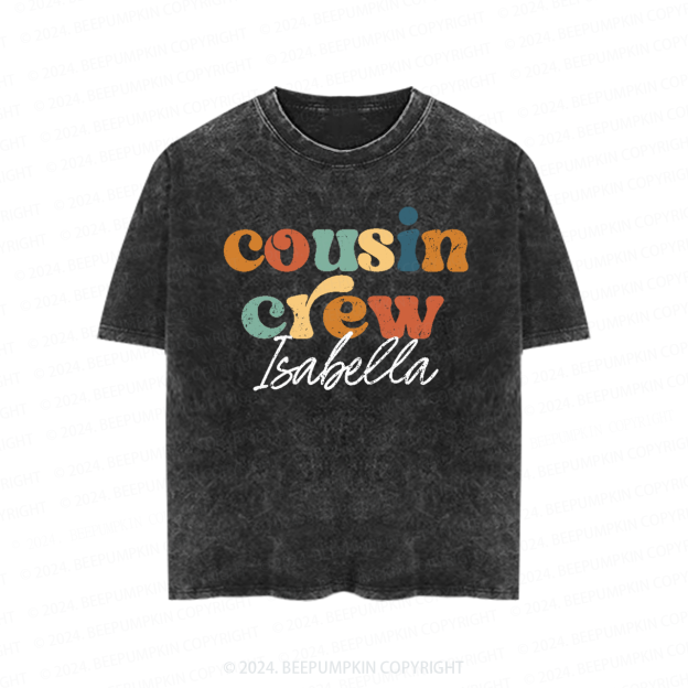 Personalized Cousin Crew Toddler&Kids Washed Tees          