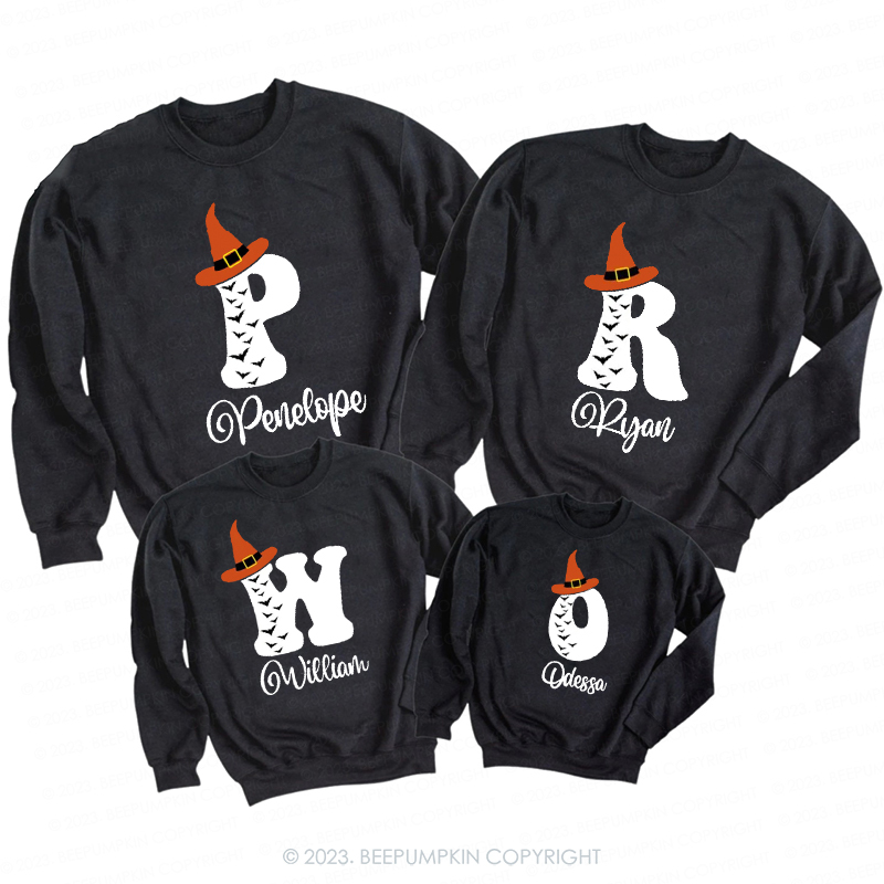 Personalized Family Group Name Halloween Family Matching Sweatshirt