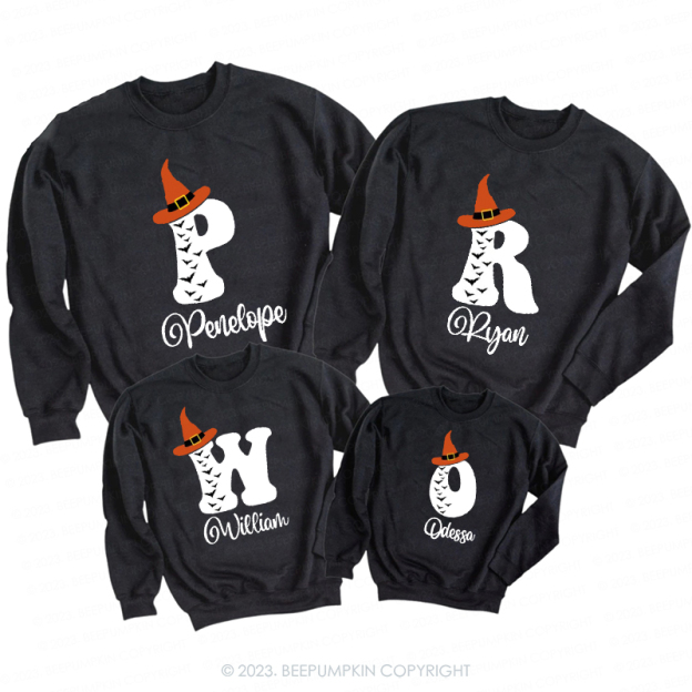Personalized Family Group Name Halloween Family Matching Sweatshirt