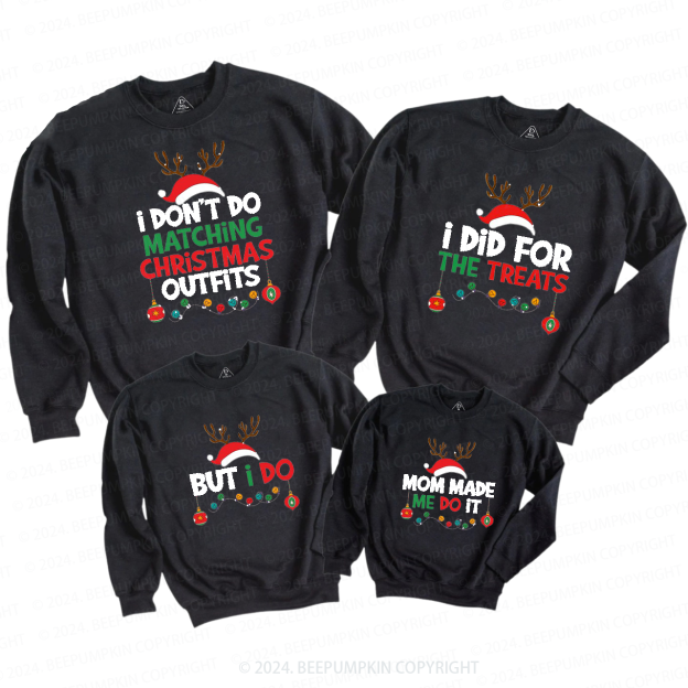 Personalized  But I do Funny Christmas Group Family Christmas Sweatshirt