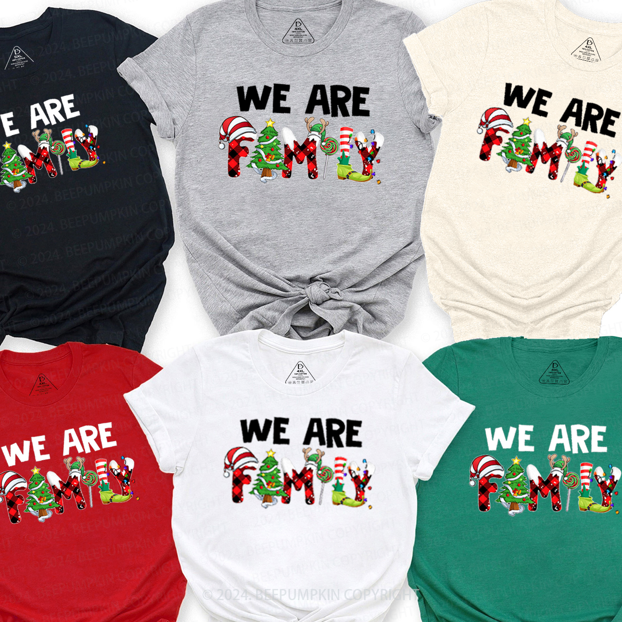 We Are Family Christmas Family Matching T-Shirts