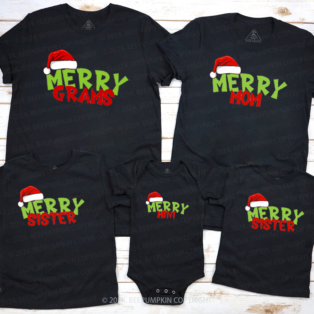 Merry Christmas Family Matching T-Shirts