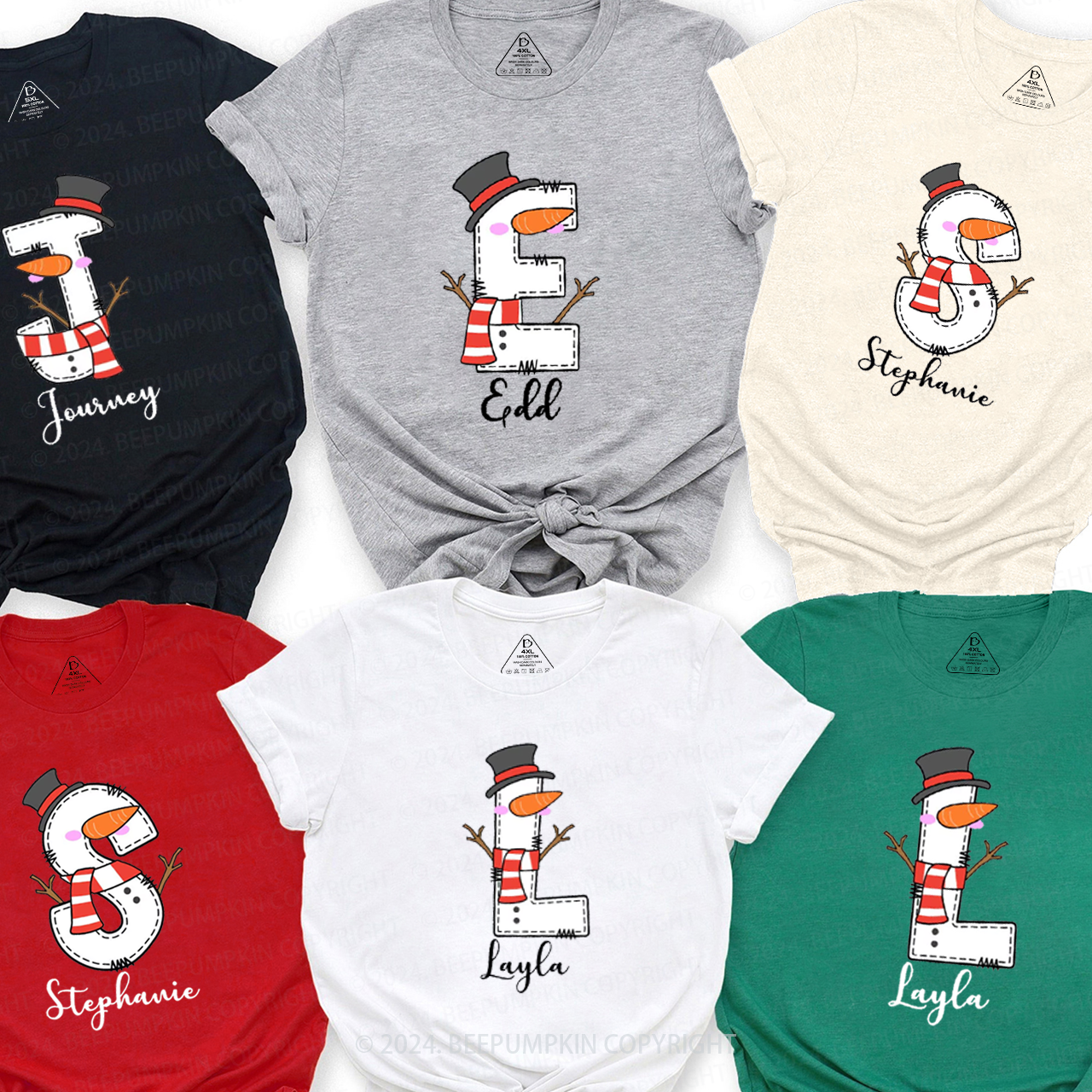 Snowman Matching T-Shirts Beepumpkin