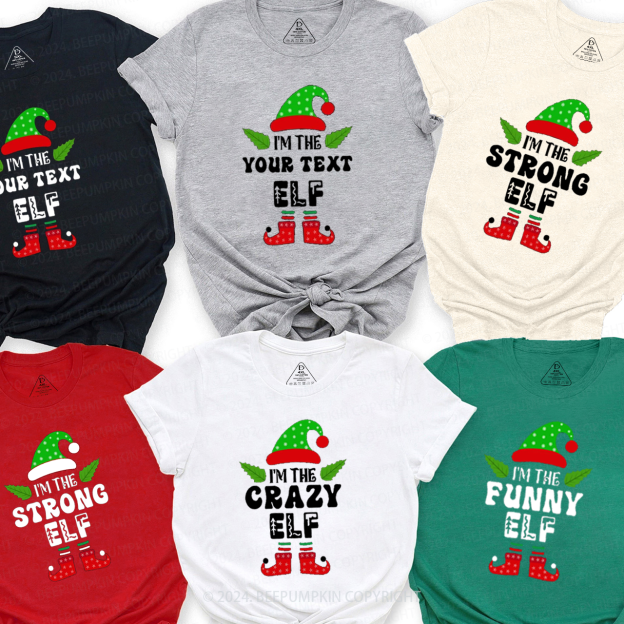 Elf Family Christmas Family Matching T-Shirts Beepumpkin