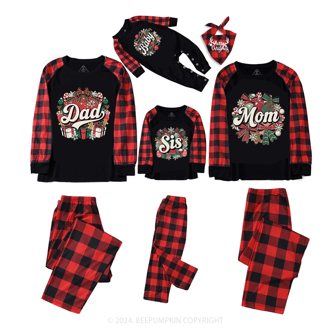 Christmas Gifts Family Matching Pajamas Beepumpkin