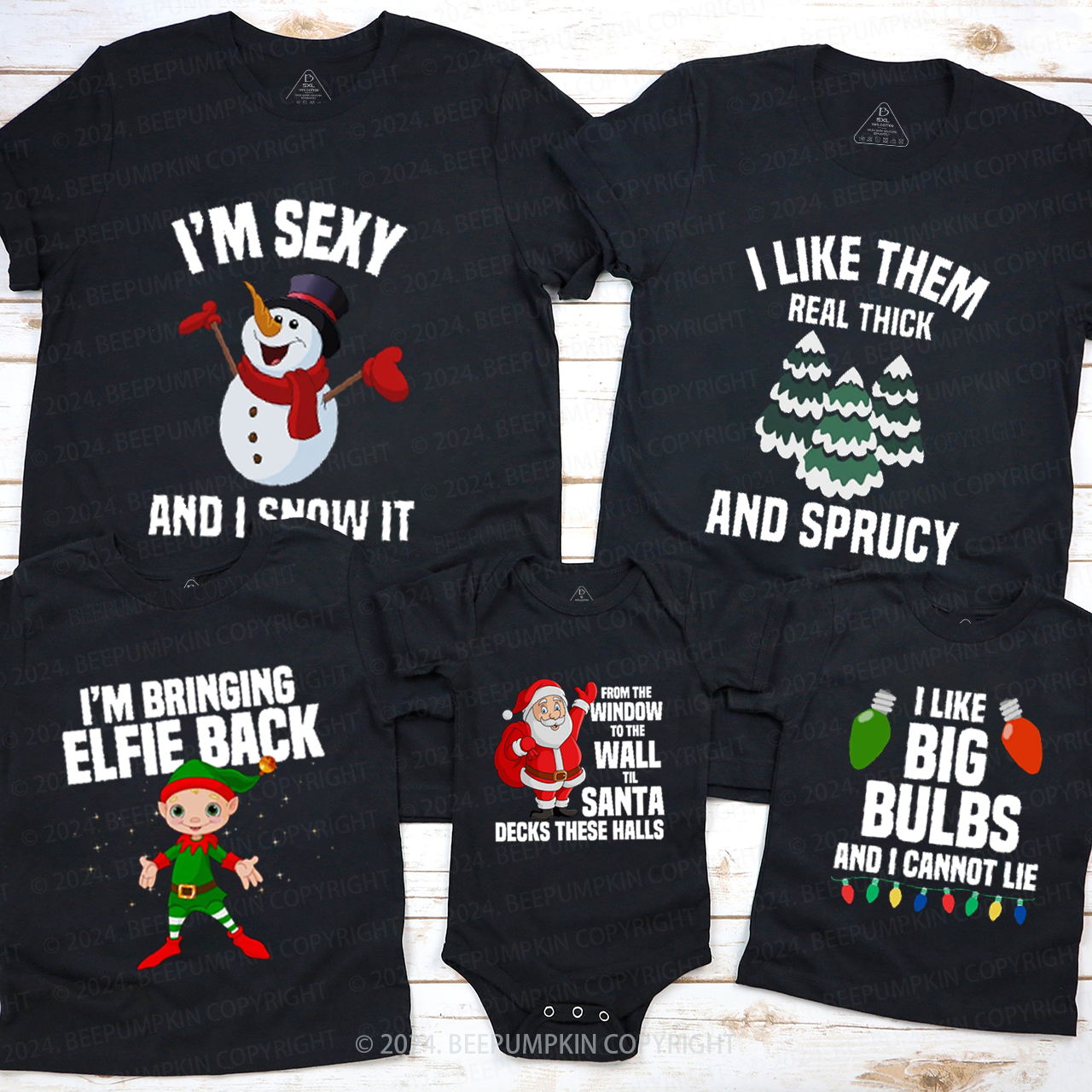 Funny Christmas Matching T-Shirts Beepumpkin