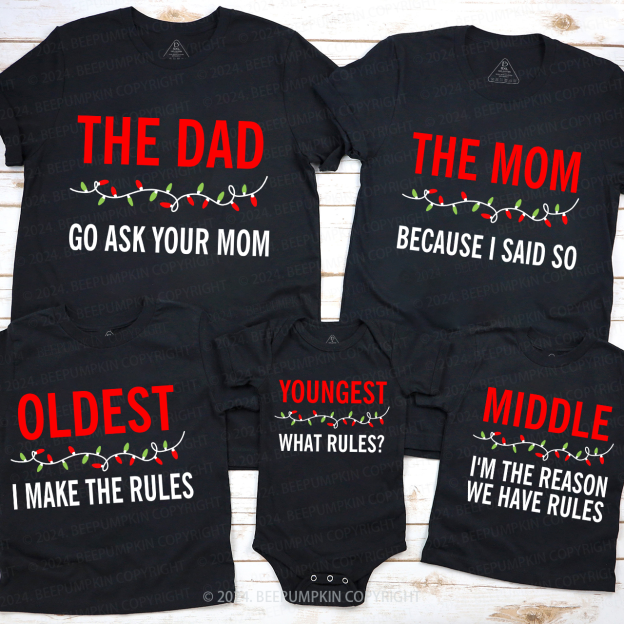 Funny Holiday Matching Family Christmas Tees Beepumpkin