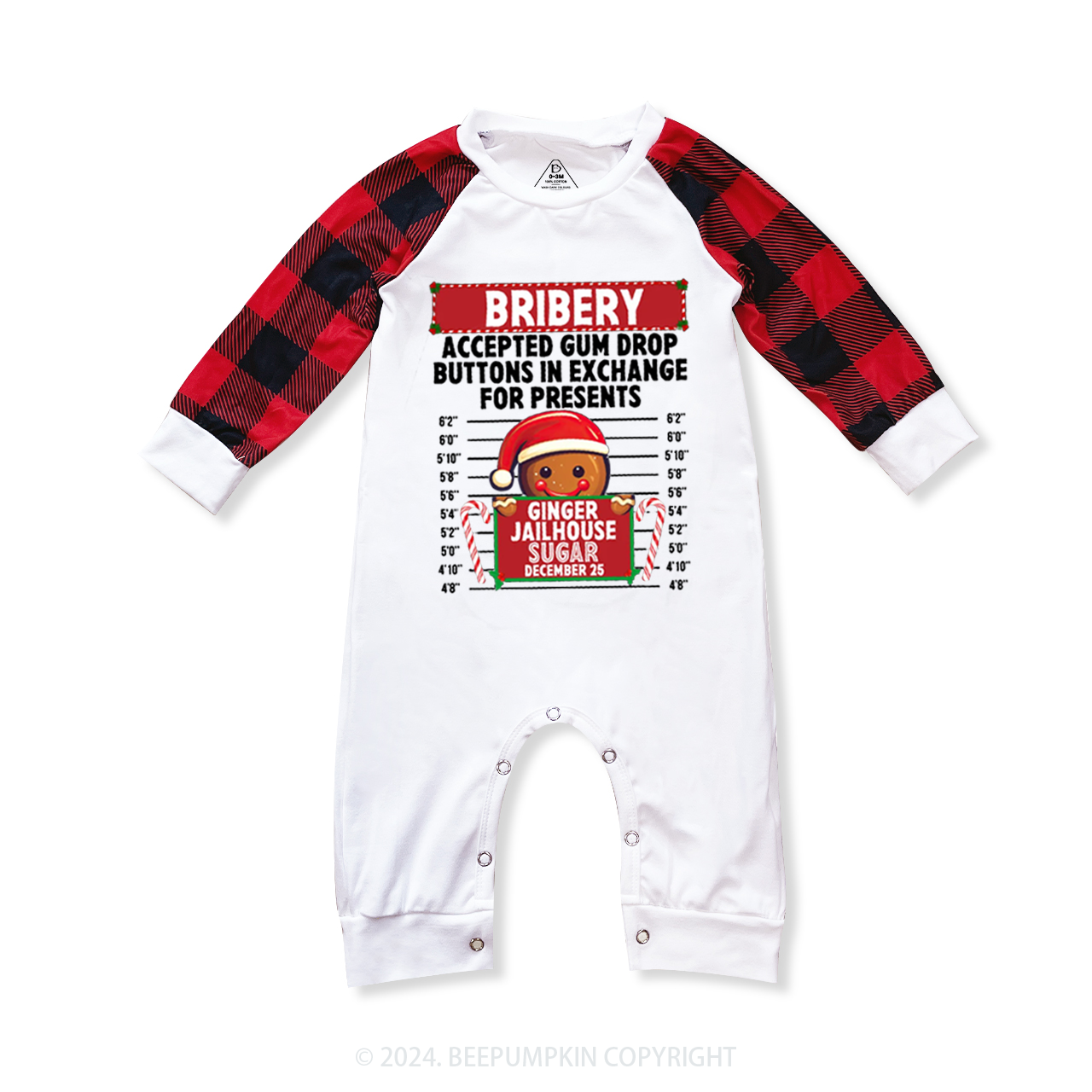 Personalized Gingerbread North Pole Correctional  Matching Pajamas Beepumpkin