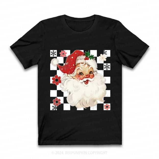 Checkered Santa Claus Shirts Beepumpkin