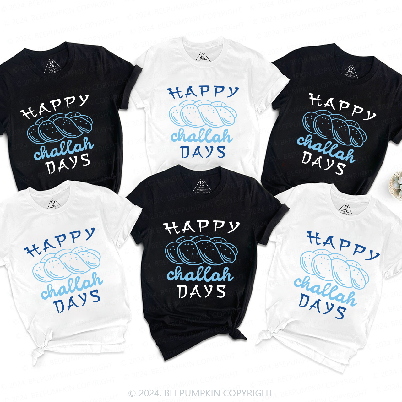 Hanukkah Happy Challah Days Family T-Shirts Beepumpkin