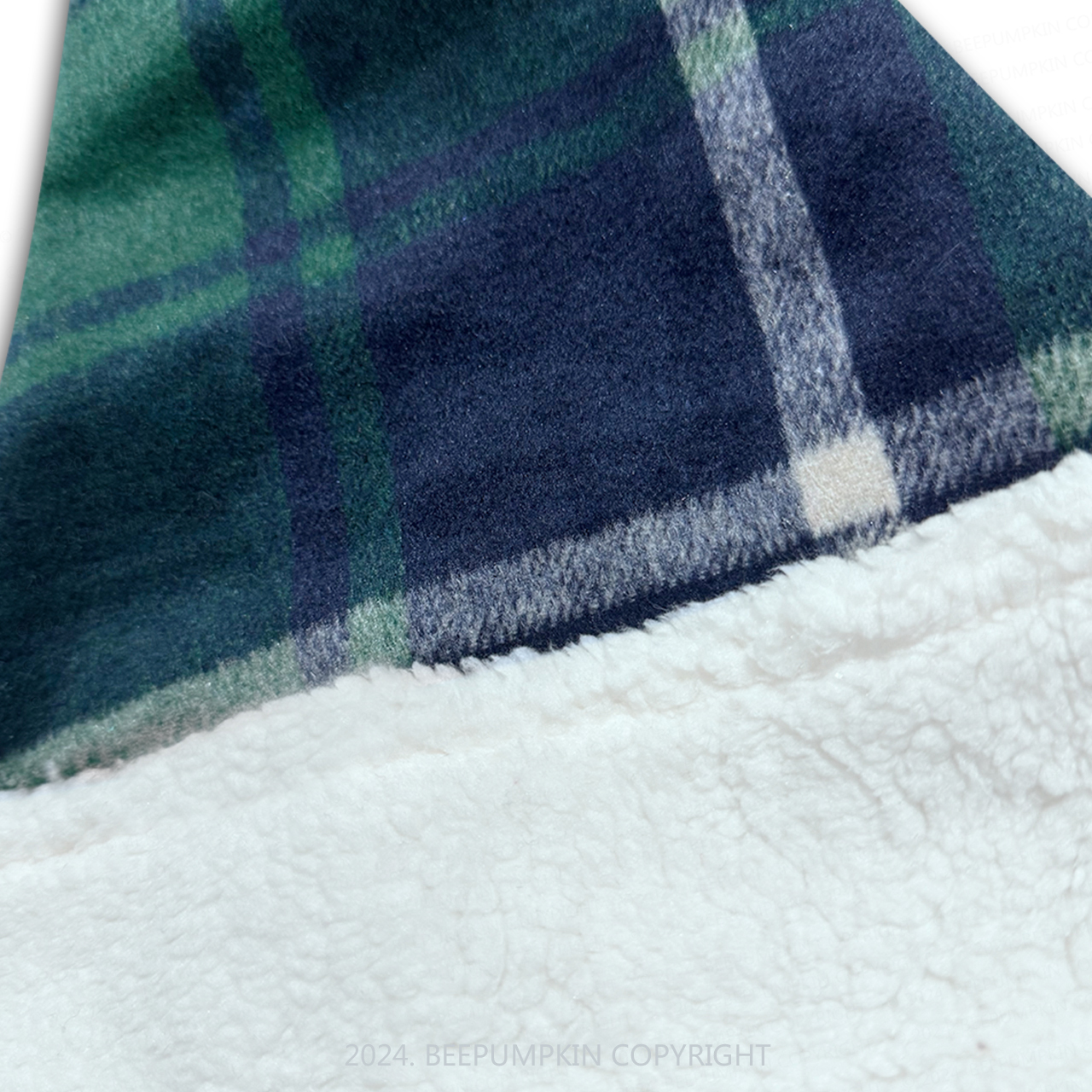 Personalized Three-color plaid Santa Hat Beepumpkin