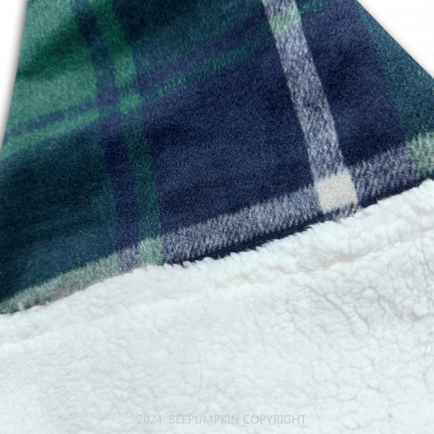 Personalized Three-color plaid Santa Hat Beepumpkin