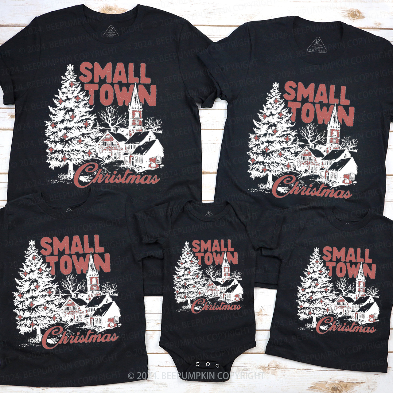 Retro Christmas Matching T-Shirts Beepumpkin