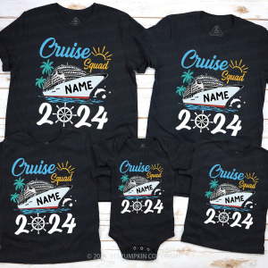 Image of Personalized Cruise Squad Vacation Family Matching T-Shirts