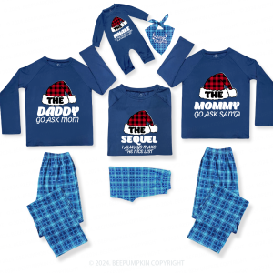 Image of Sequel-Original-Finale Christmas Family Matching Blue Pajamas Beepumpkin