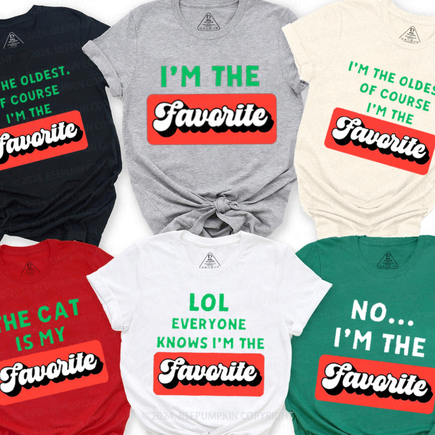 Personalized Favouite Funny Family Christmas Christmas Family Matching T-Shirts Beepumpkin