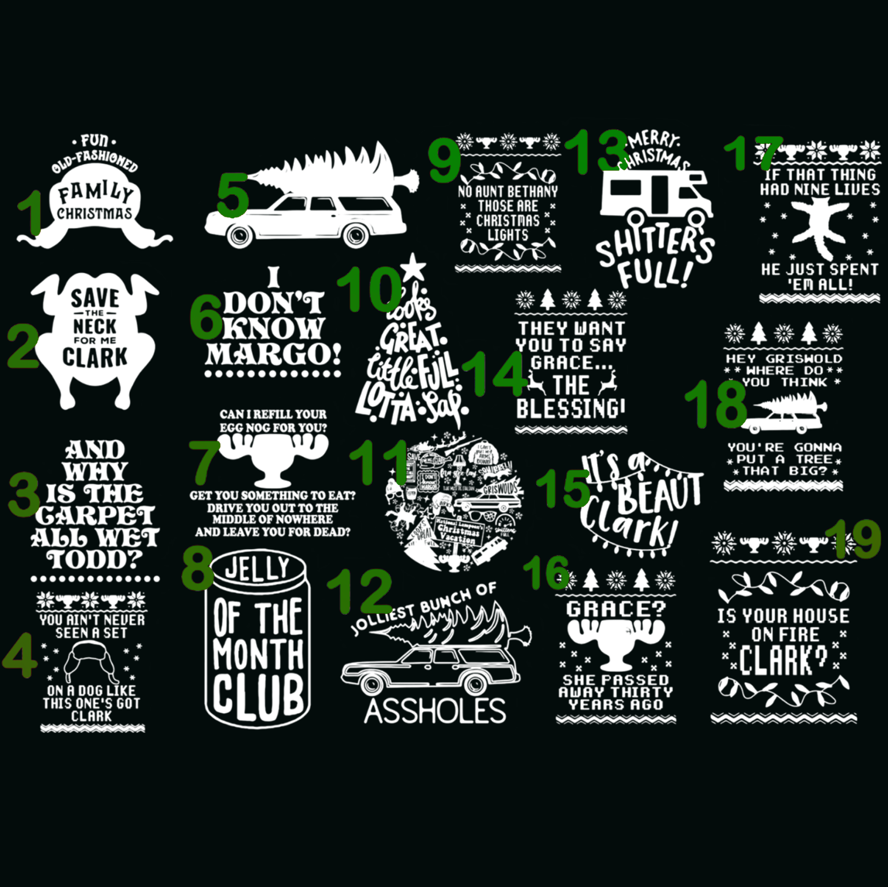 Christmas Party Picture You Serious Clark Family Matching Blue Pajamas Beepumpkin