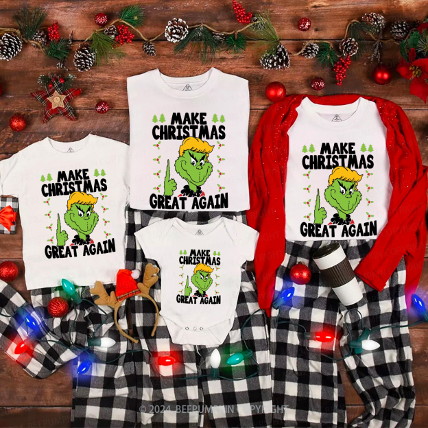 Make Christmas Great Again Family Matching T-Shirts Beepumpkin