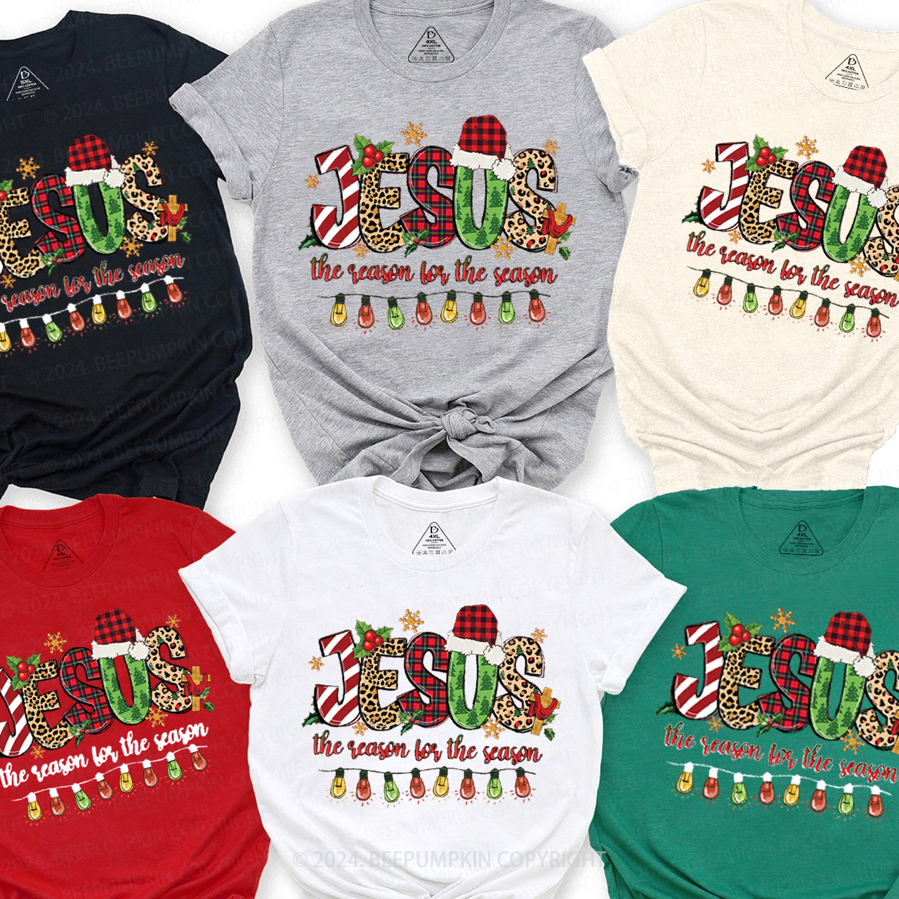 ]Jesus The Reason log The Season Family Matching T-Shirts Beepumpkin