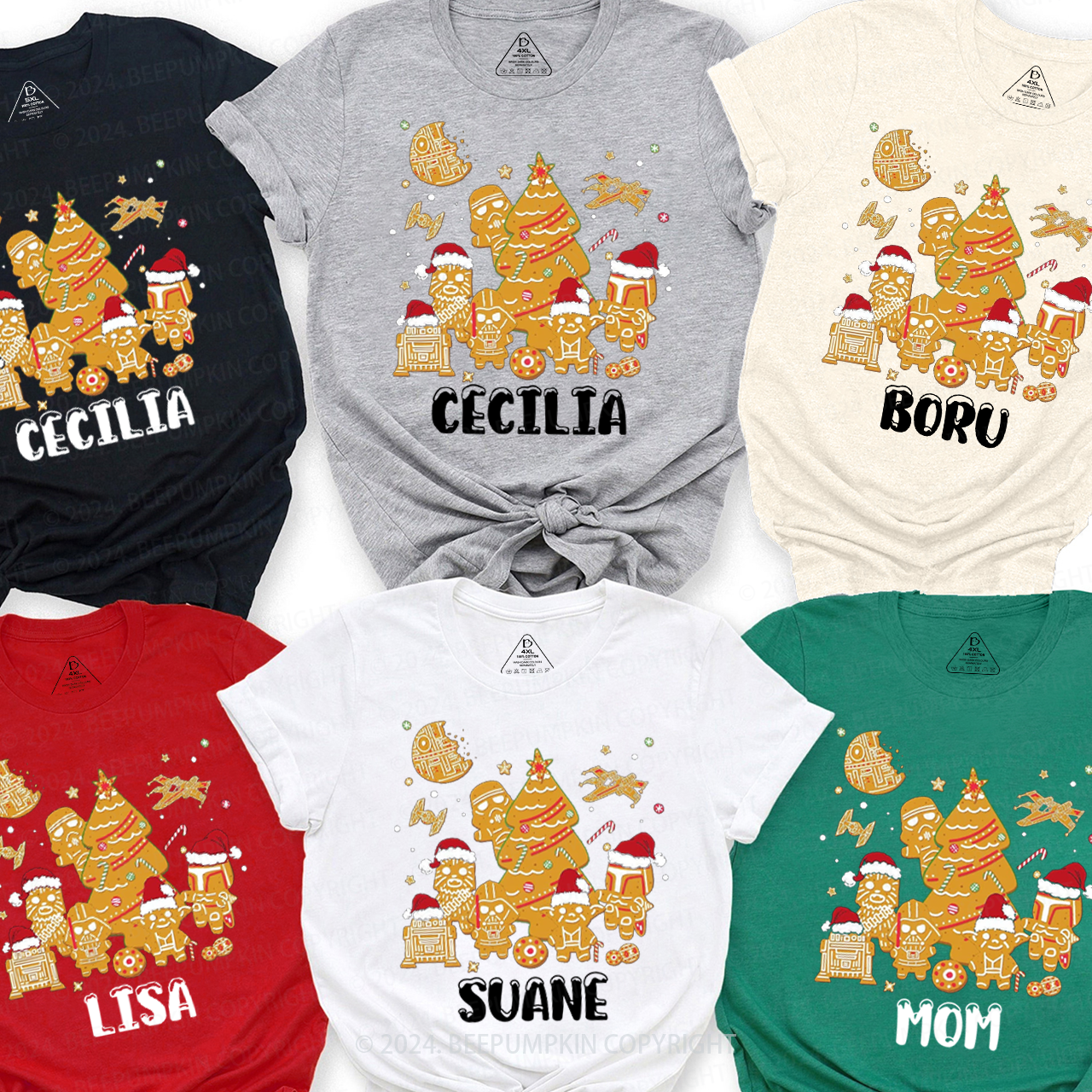 Cute Cookie Soldier Family Matching T-Shirts Beepumpkin