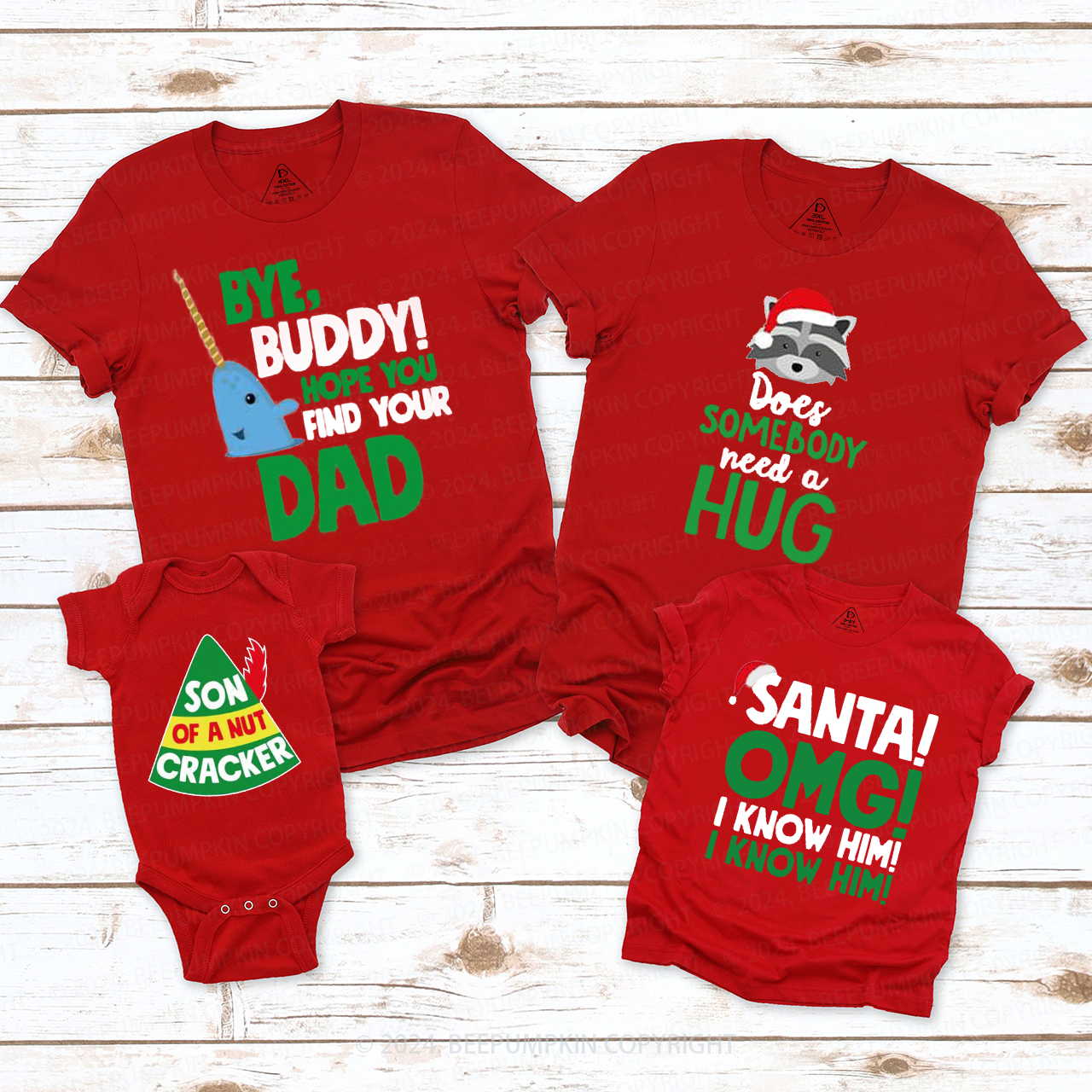 Elf Movie Quote Family Matching T-Shirts Beepumpkin