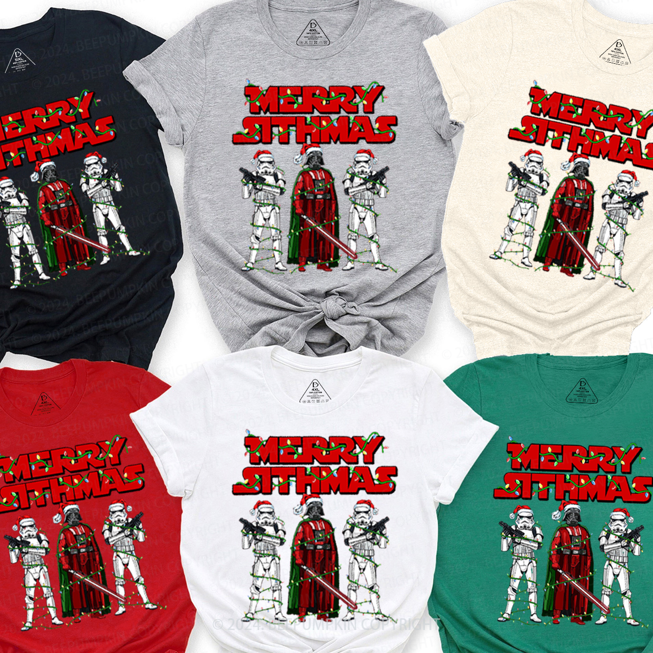 Merry Stthams Christmas Family Matching T-Shirts Beepumpkin