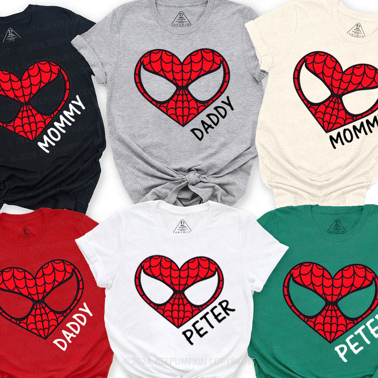 Super Hero Family Matching T-Shirts Beepumpkin