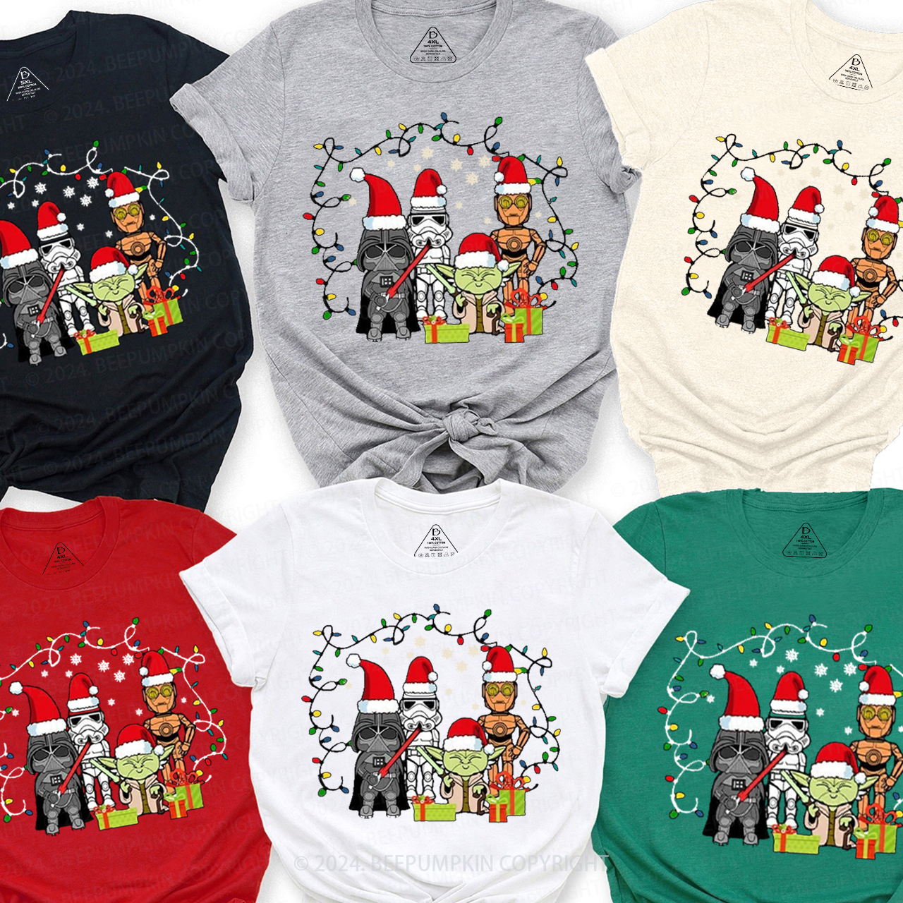 Fighting Characters Christmas Matching T-Shirts Beepumpkin