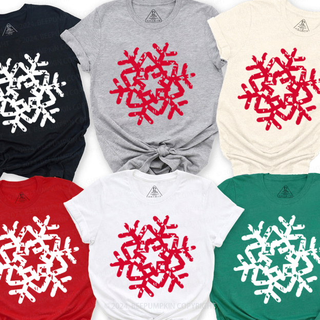 Snowflake Christmas Family Matching T-Shirts Beepumpkin