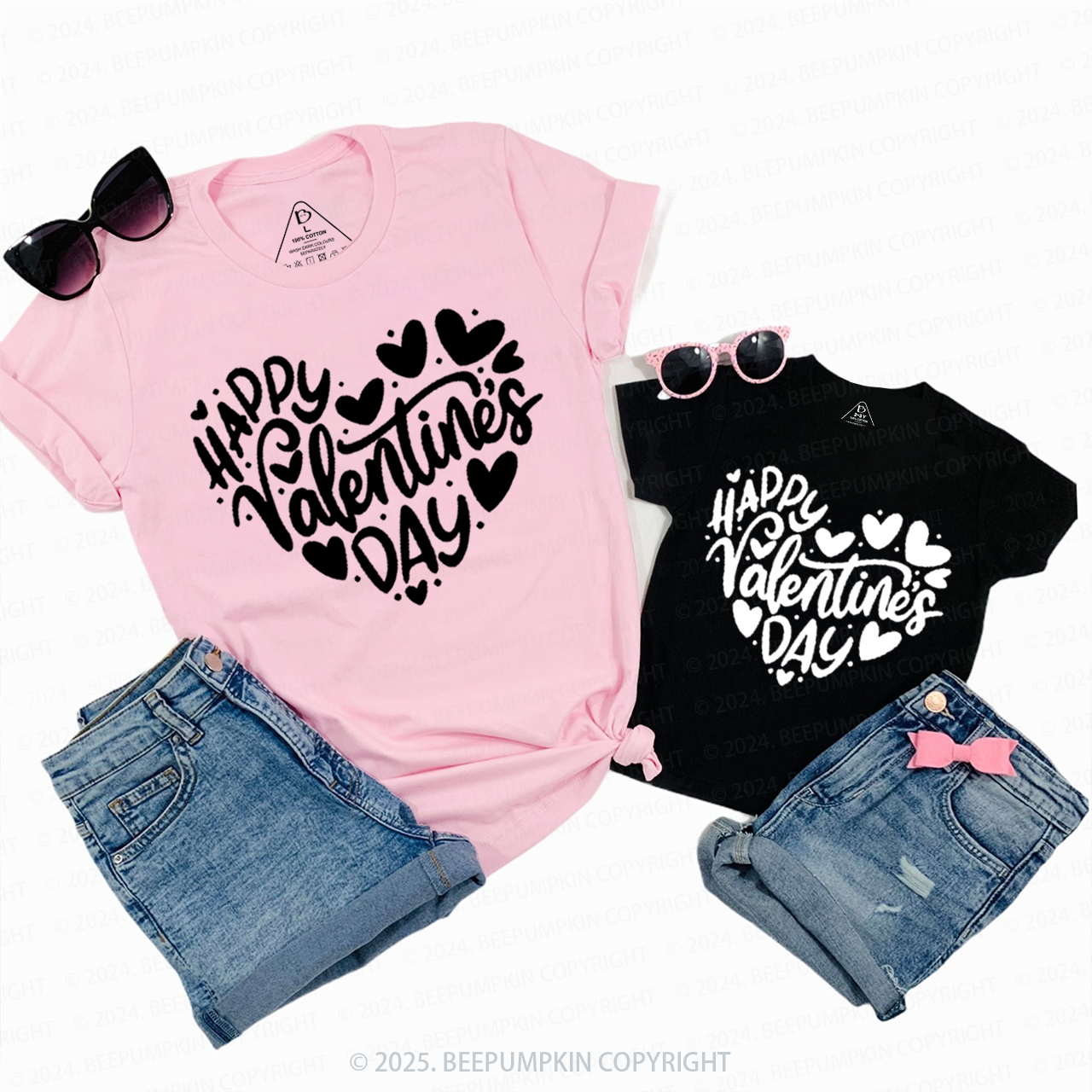 Happy Valentine Feeling Romantic Family Matching Shirts