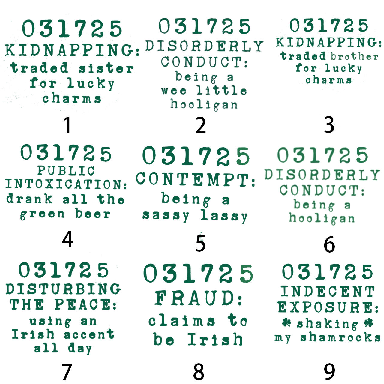 Mugshot St patricks Group Family Matching T-Shirts Beepumpkin