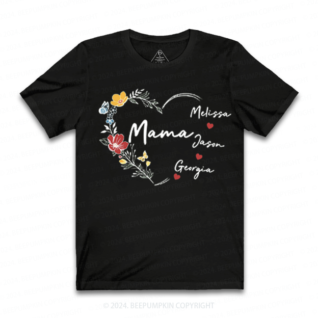 Personalized Nana With Grandkids Name T-Shirts