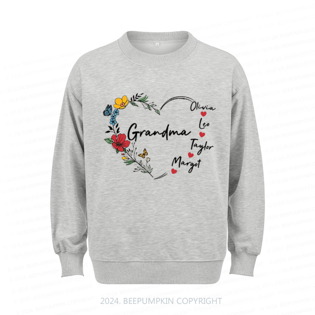 Personalized Nana With Grandkids Name Sweatshirt