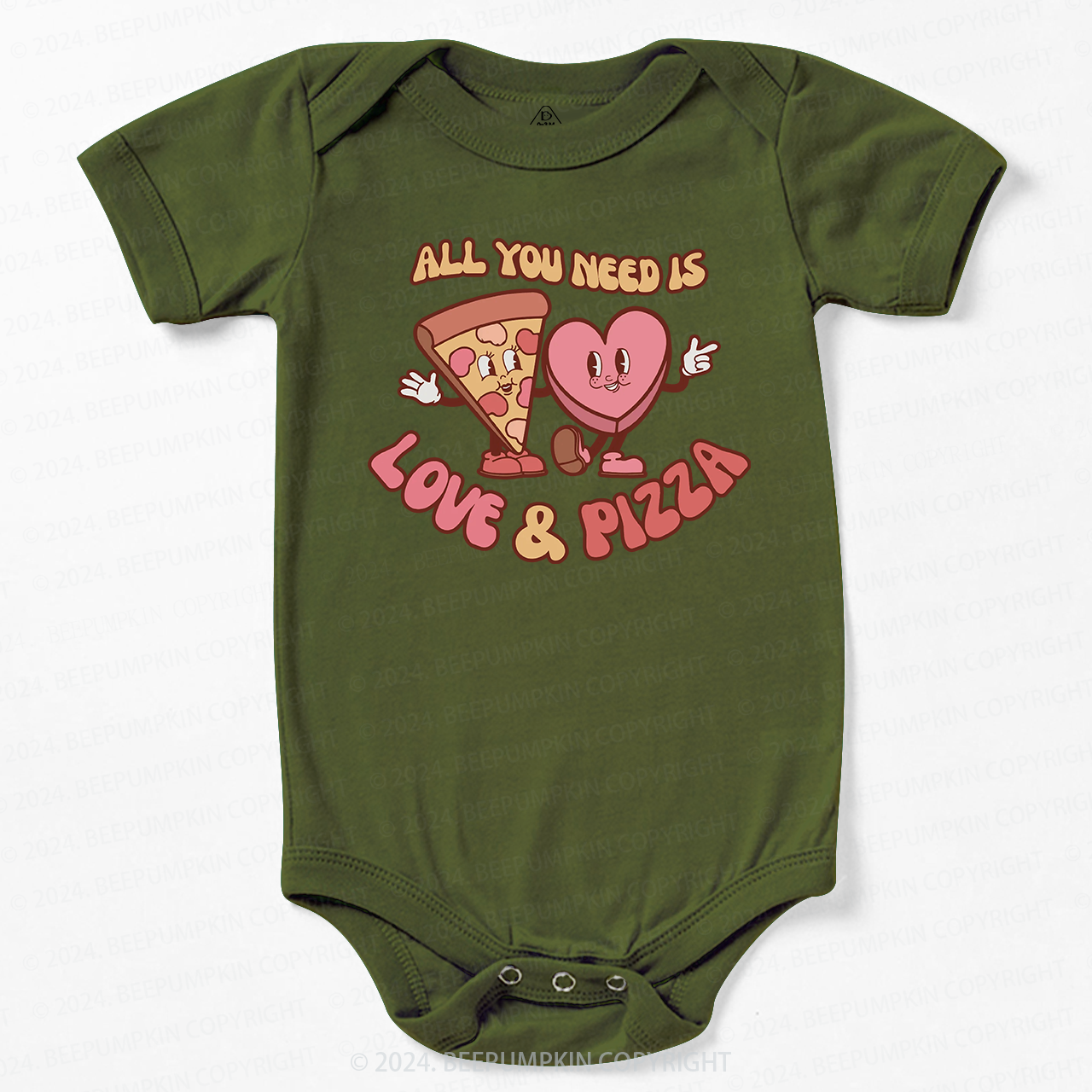 All You Need is Love and Pizza Bodysuit For Baby