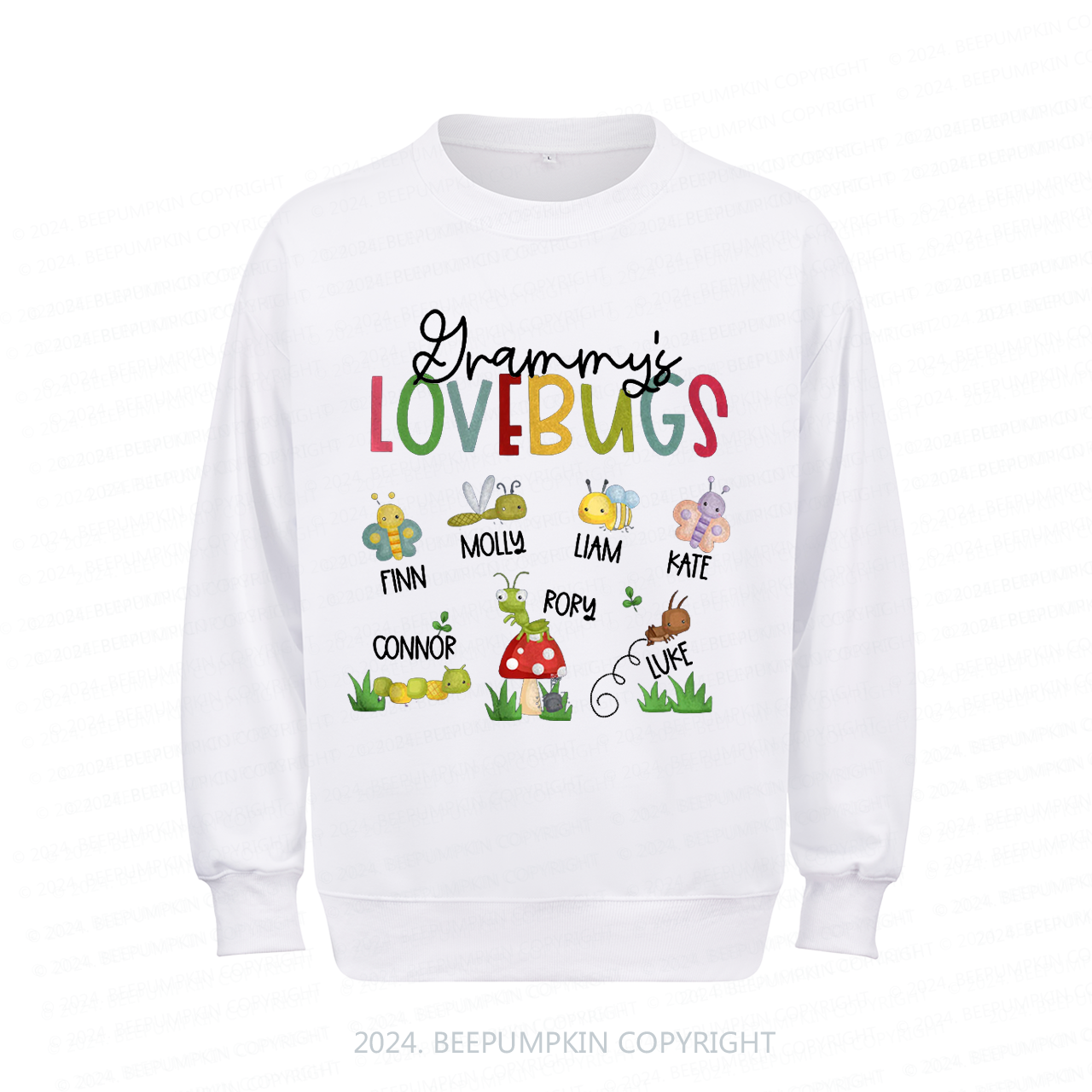 Personalized Grammy's Lovebugs Name Sweatshirt