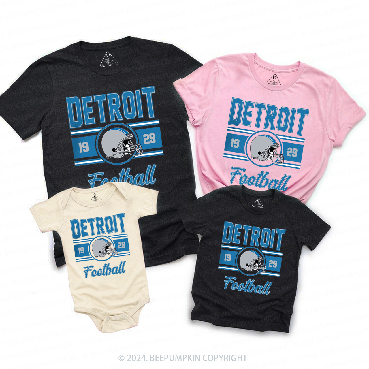 Classic Vintage Football Family Matching Tees Beepumpkin