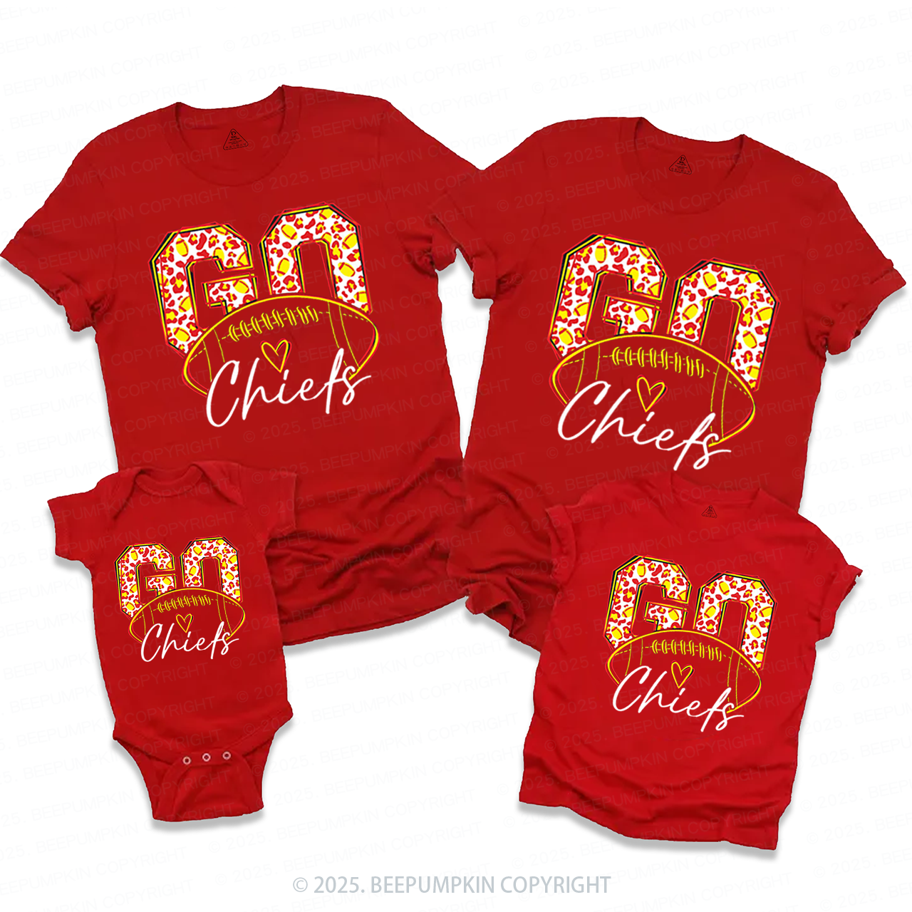 Football KC Fan Family Matching Tees Beepumpkin